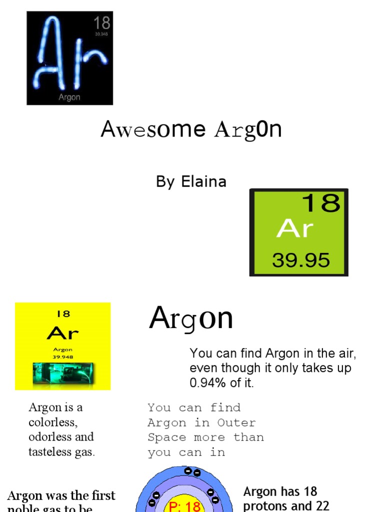 Argon: Properties, Uses, and Facts | PDF | Argon | Periodic Table