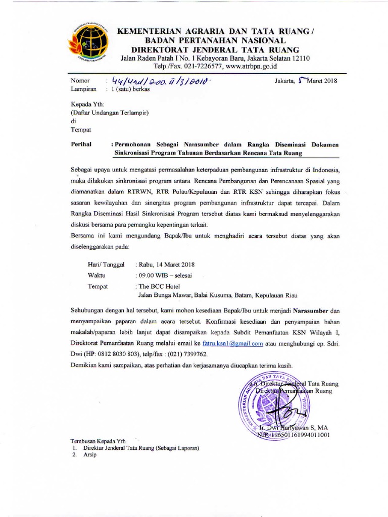 Surat Permintaan Narasumber