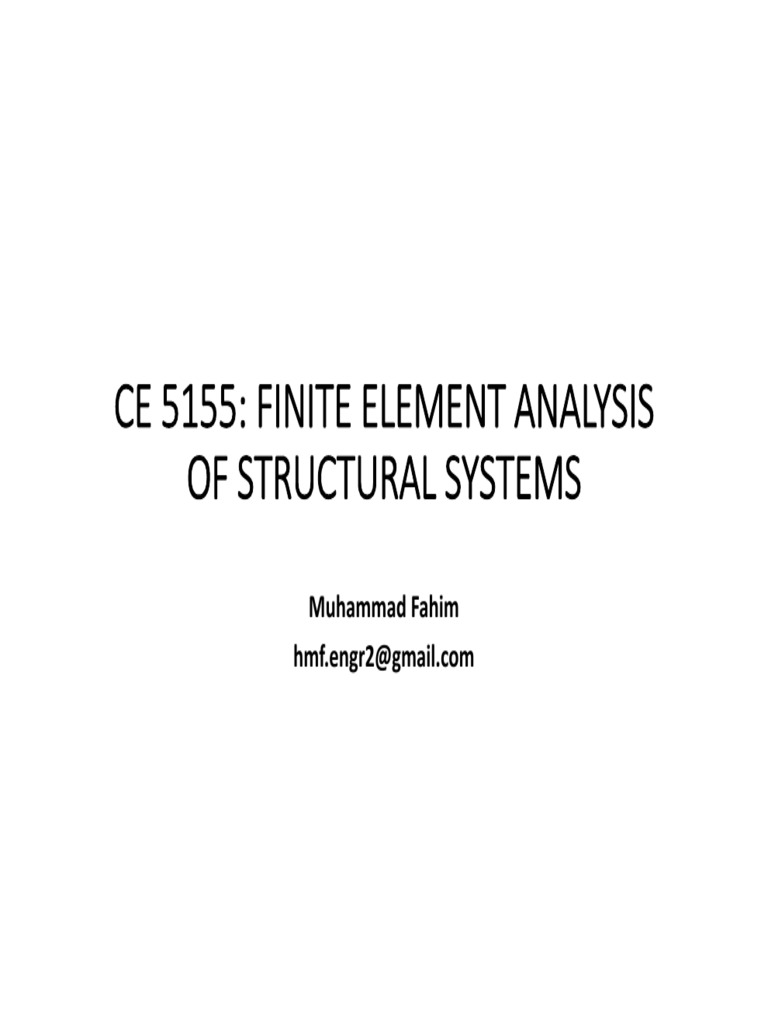 Lecture 01 weighted residual methods pdf finite element method