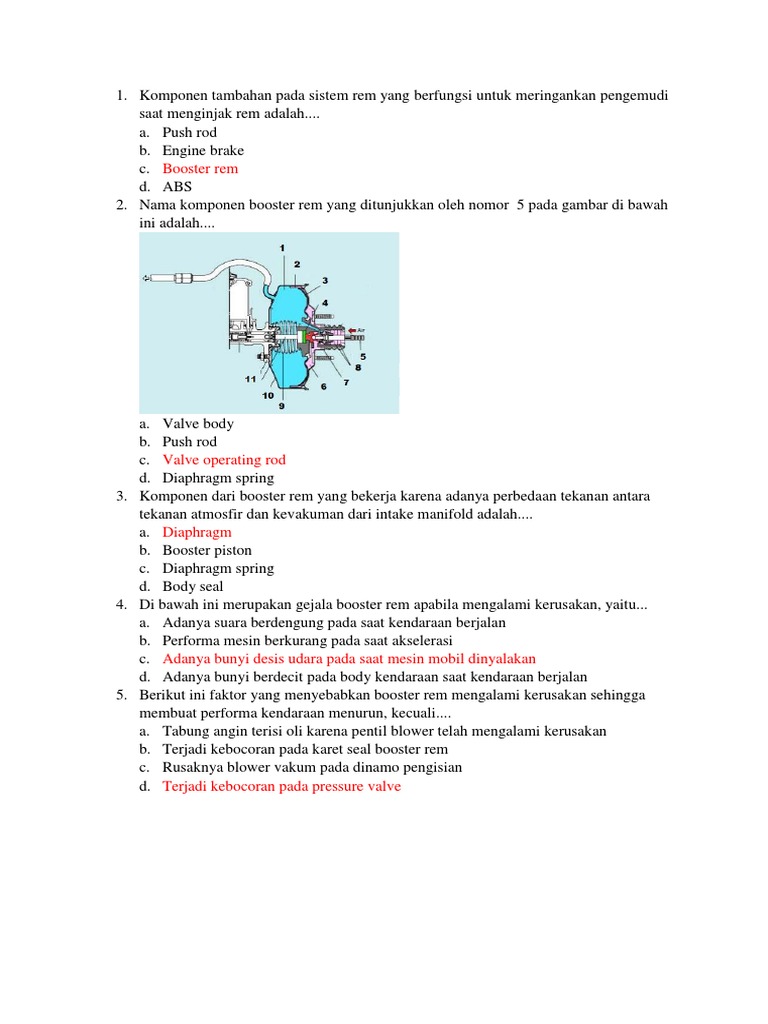 Soal Rem Booster