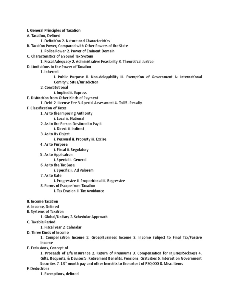 Principles and Types of Taxation Explained | PDF | Ad Valorem Tax ...