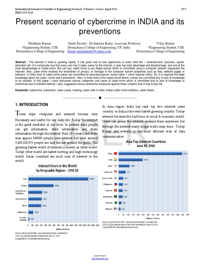 10 - Present Scenario of Cybercrime in INDIA and Its PDF | PDF ...