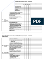 OHSAS Internal Audit Checklist