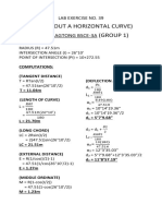 (Laying Out A Horizontal Curve) (GROUP 1) : Maynard A. Bagtong Bsce-3A