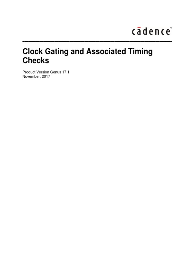 Genus Clock Gating Timing Check Pdf Electronic Engineering Digital Electronics