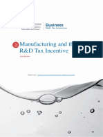 Manufacturing and The R and D Tax Incentive PDF