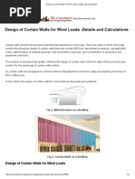 Design of Curtain Walls For Wind Loads - Details and Calculations