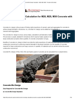 Concrete Mix Design Calculation - M20, M25, M30 - Procedure & Example
