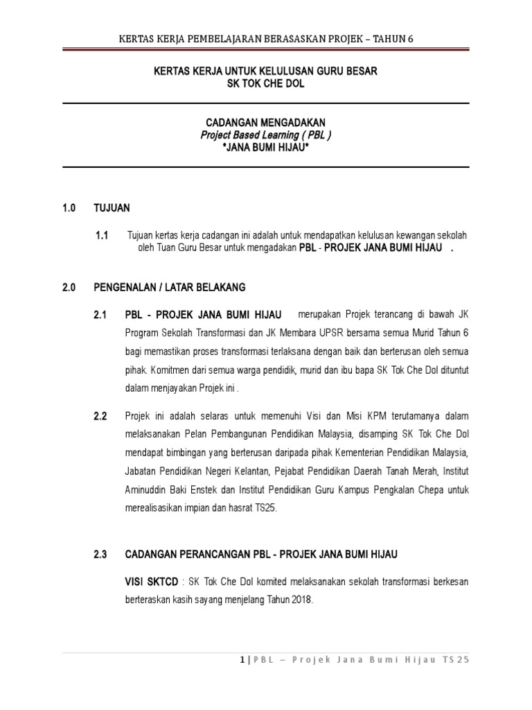 Kertas Kerja Program Sekolah Transformasi Pst Peruntukan Tahun 2017