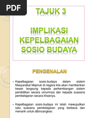 Implikasi Kepelbagaian Sosiobudaya Pdf
