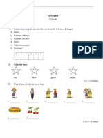 Test Paper: I. Put The Following Sentences in The Correct Order To Form A Dialogue