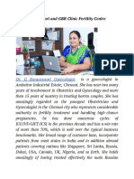 Dr. G Buvaneswari and GBR Clinic Fertility Centre