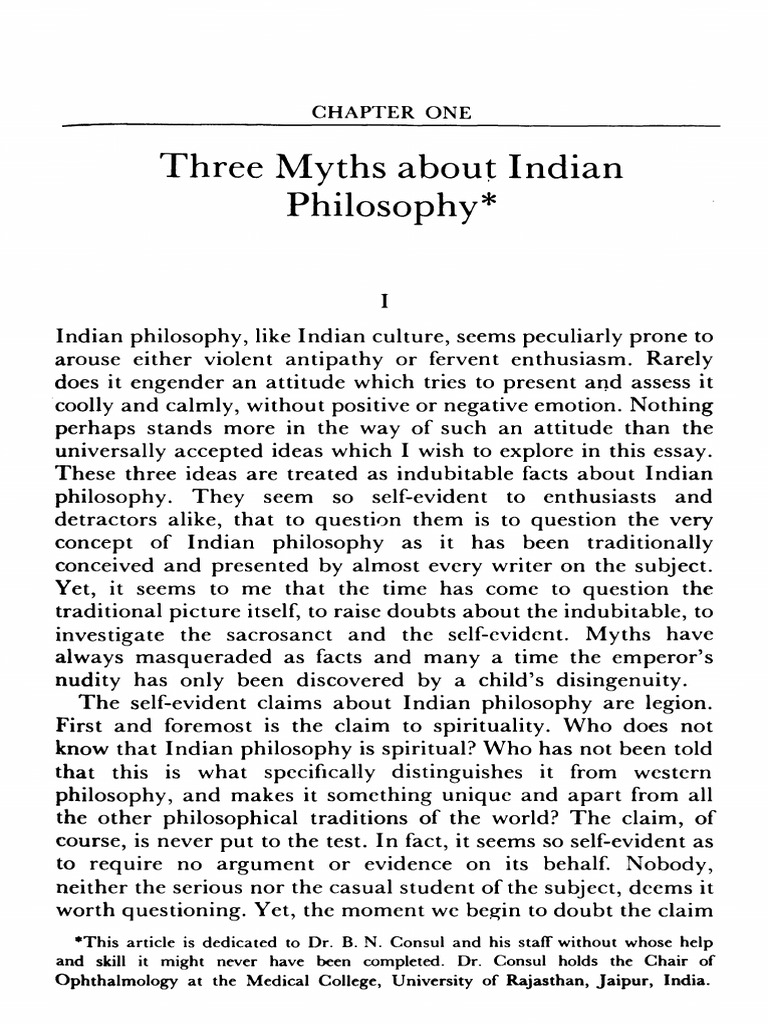 Debunking Myths of Indian Philosophy | PDF | Vedanta | Vedas