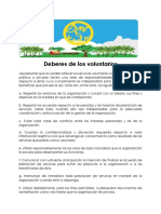 Deberes de Los Voluntarios