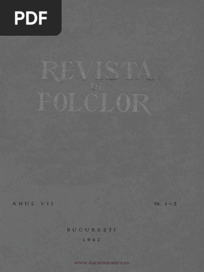 Revista De Folclor 1962