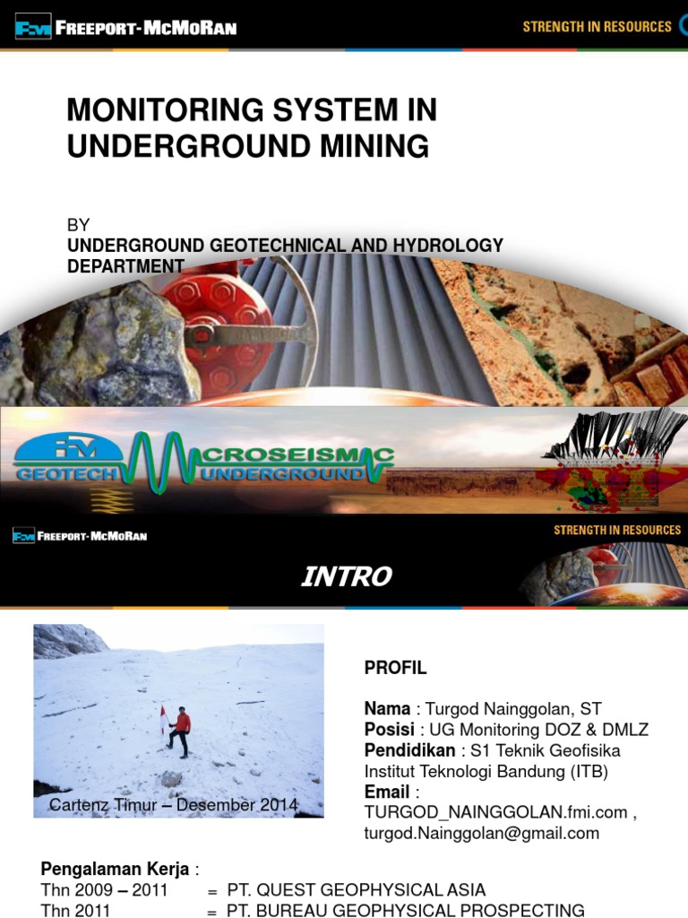Monitoring Ug Geotech Ptfi PDF Earthquakes Geophysics