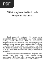 Diklat Hygiene Sanitasi Pada Pengolah Makanan