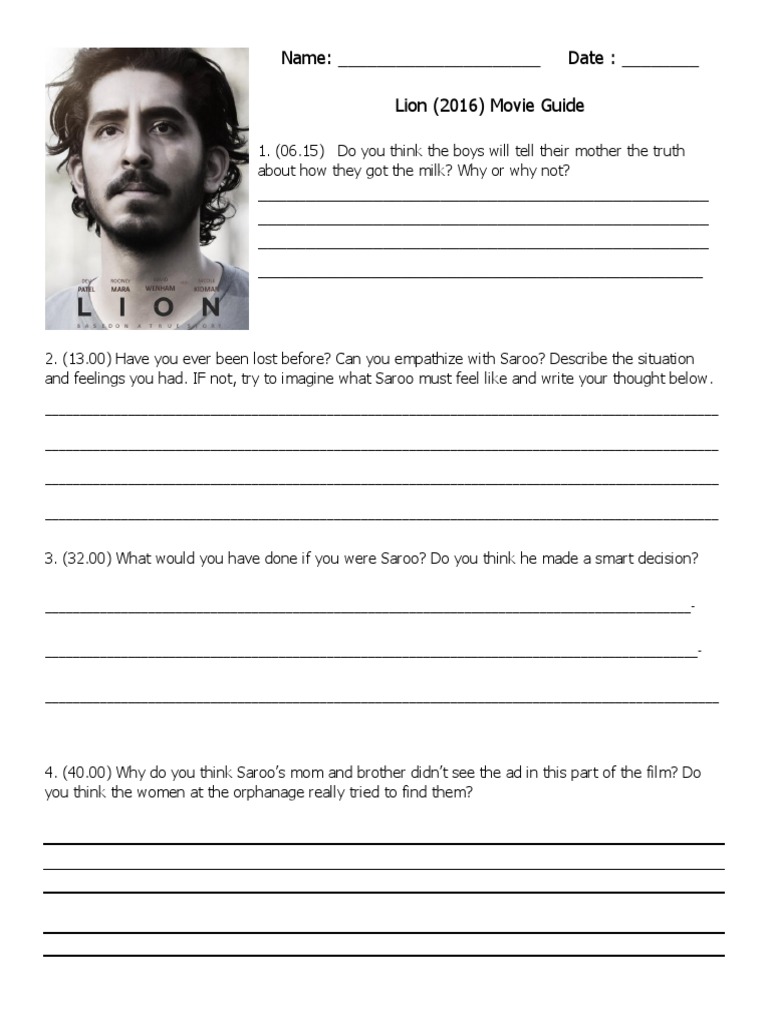 Lion Worksheet | PDF | Self-Improvement