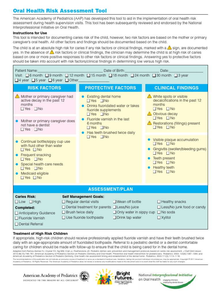 Oral Health Risk Assessment Tool | PDF | Oral Hygiene | Human Tooth