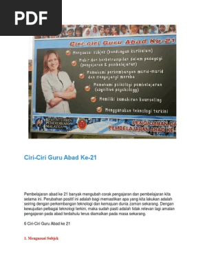 Ciri Guru Abad 21 Pdf