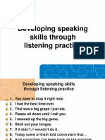 Developing Speaking Skills Through Listening Practice