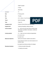 Subject Class Level of Proficiency Enrolment Date Day Time Theme Topic Language Content Integrated Skill Content Standard