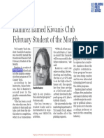 Ramirez Named Kiwanis Club February Student of The Month: Tri County Tech