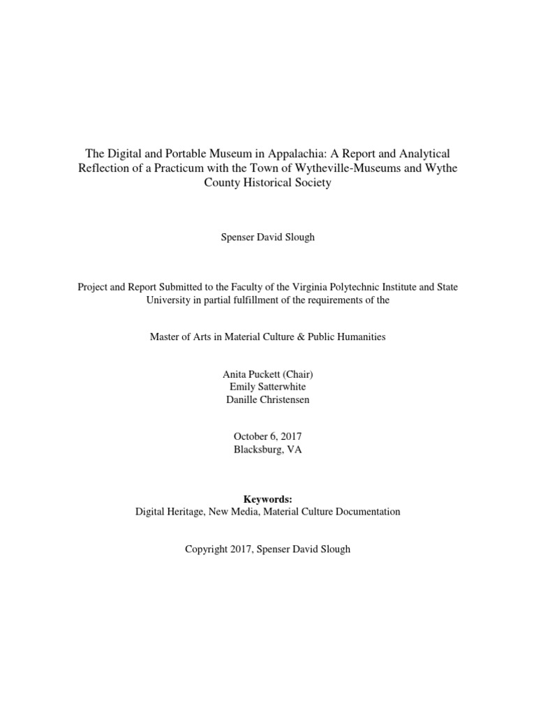 The Digital and Portable Museum in Appalachia PDF Émile Durkheim