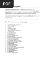 ANSI Device Numbers