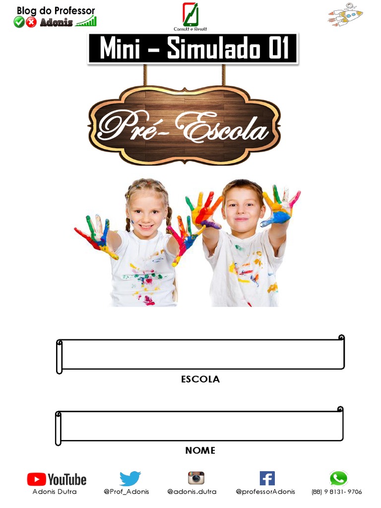 Mini Simulado 01 - Pré-Escola (Blog Do Prof. Adonis) | PDF