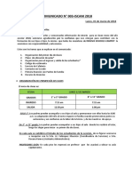 Comunicado Inicio de Clases Iscam 2018