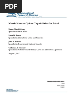North Korea Cyber Cappabilities 2017 Congreso EEUU