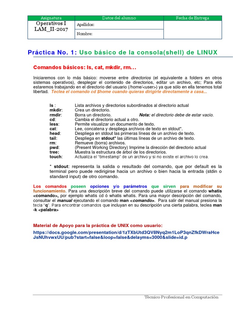 Comandos Básicos de Linux para Principiantes | PDF | Archivo de ...