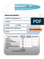 Examen Cuarto Bimestre Quinto Grado