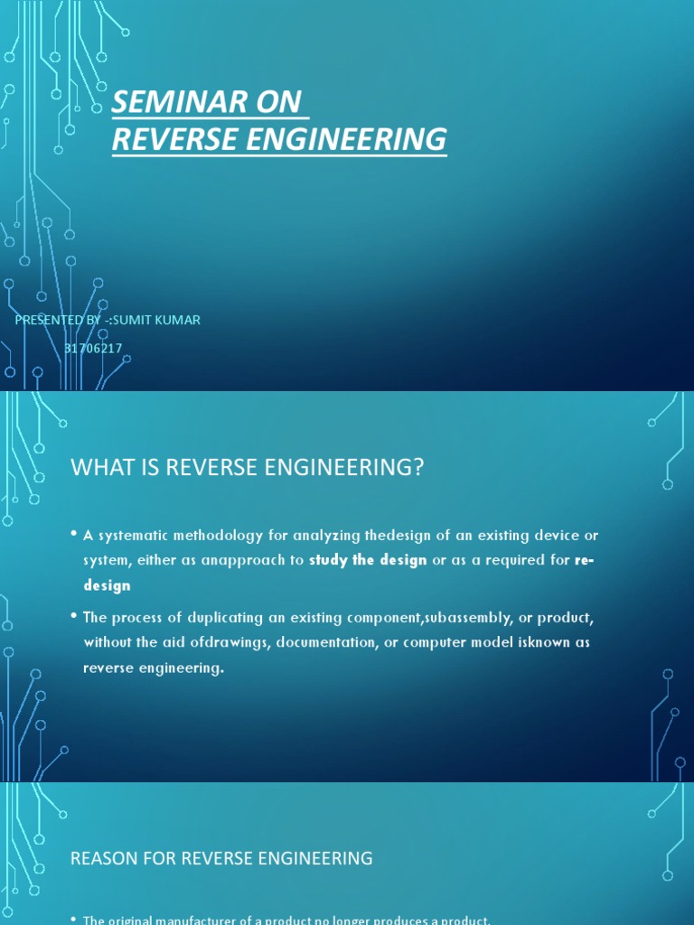 Reverse Engineering for Engineers | PDF | Business