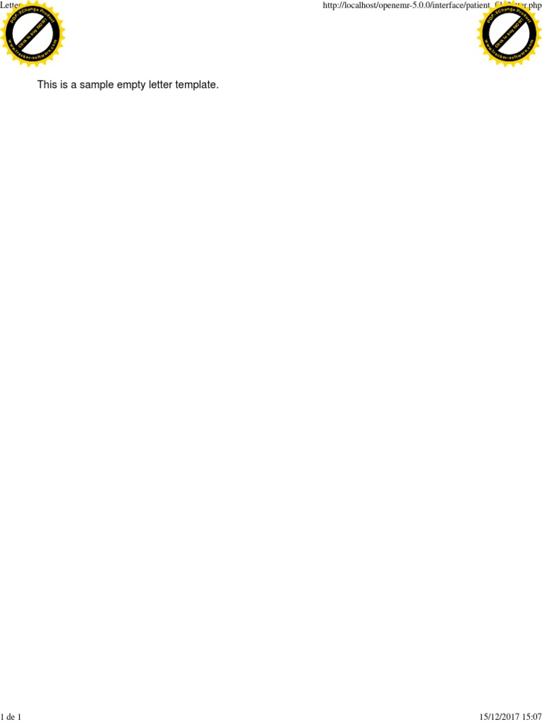 This Is A Sample Empty Letter Template.: Ar Ar | PDF