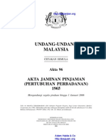 Akta 96 Akta Jaminan Pinjaman (Pertubuhan Perbadananan) 1965