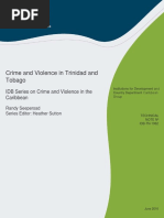 Crime and Violence in Trinidad and Tobago IDB Series On Crime and Violence in The Caribbean