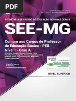Comum Aos Cargos de Professor SEE MG 2018 DENTRO DO EDITAL