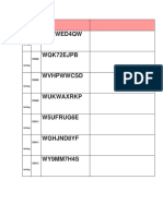 Cash Back Code List - Tokens - Writing