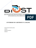 Synthesis of 4-Methoxy-N-Aniline: Sarah Thato Modukanele 14001889 Forensic Science CHEM405