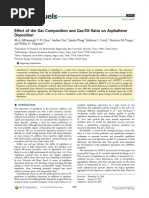 E Ffect of The Gas Composition and Gas/Oil Ratio On Asphaltene Deposition