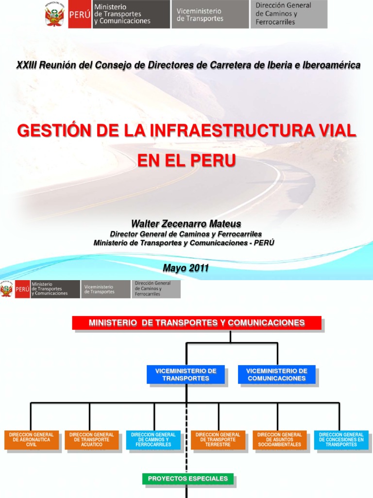 Gestión de Infraestructura Vial en Perú | PDF | Perú | Transporte