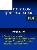 Cómo evaluar directivos, docentes y administrativos