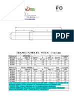 Transiciones PE100 A ACERO Ficha Técnica