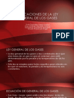 Aplicaciones de La Ley General de Los Gases