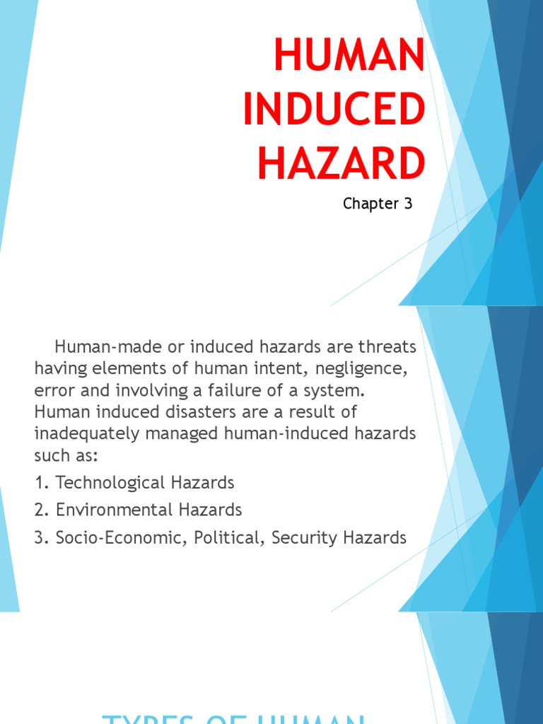 Human Induced Hazard Emergency Management Hazards