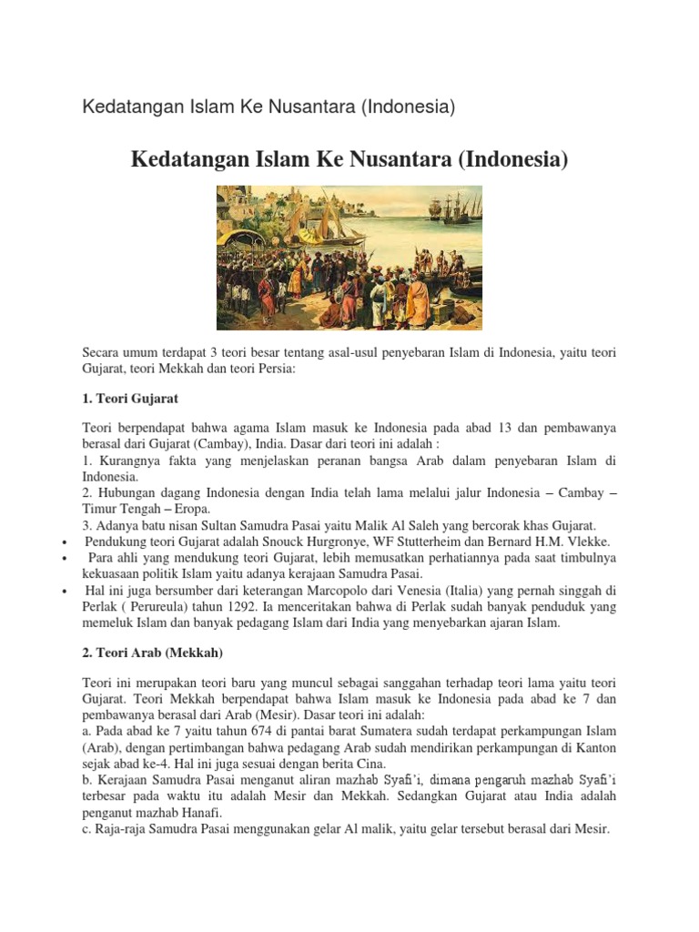 Dasar Teori Persia Dalam Proses Penyebaran Islam Di Indonesia
