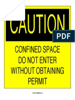 Caution Confined Space