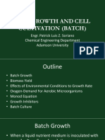 Lecture 2 - Cell Growth and Cell Cultivation (Batch Culture)